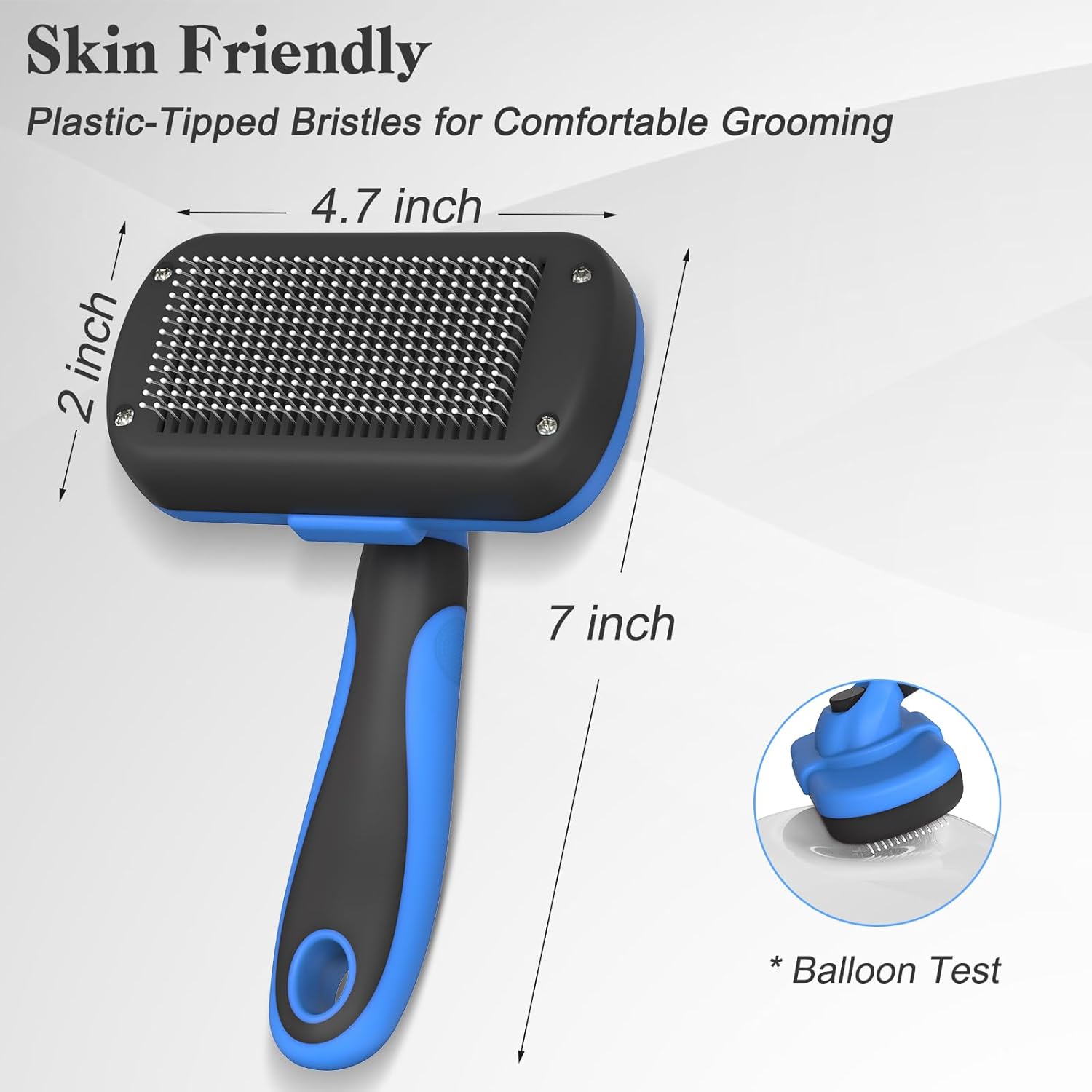 Transform Your Pet's Grooming Routine with the Self Cleaning Slicker Brush - The Ultimate Skin-Friendly Deshedding Tool for Dogs & Cats in Vibrant Blue