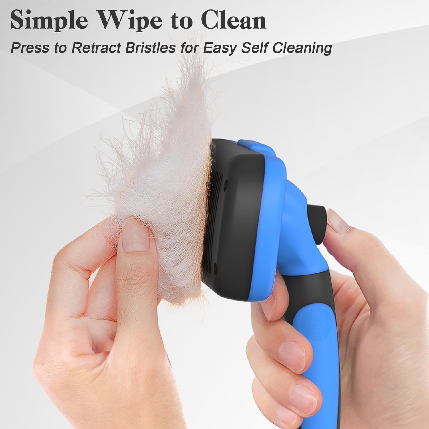 Transform Your Pet's Grooming Routine with the Self Cleaning Slicker Brush - The Ultimate Skin-Friendly Deshedding Tool for Dogs & Cats in Vibrant Blue