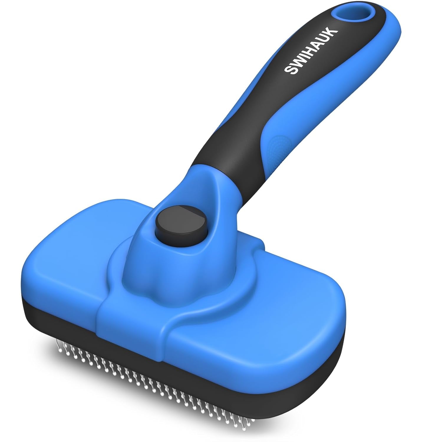Transform Your Pet's Grooming Routine with the Self Cleaning Slicker Brush - The Ultimate Skin-Friendly Deshedding Tool for Dogs & Cats in Vibrant Blue